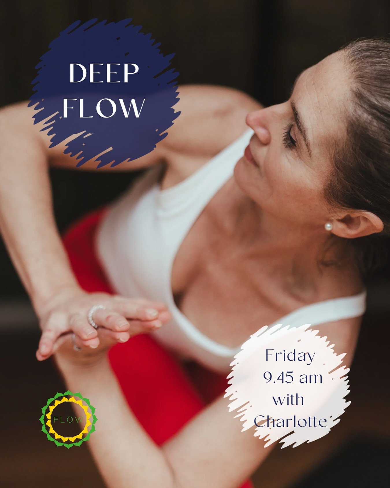 Welcome to Deep Flow. A class that invites you to immerse yourself in a deeply nourishing yoga experience at 9.45 every Friday morning with Charlotte. 

Combining the fluidity of a mellow vinyasa practice with the mindful presence of breath, movement